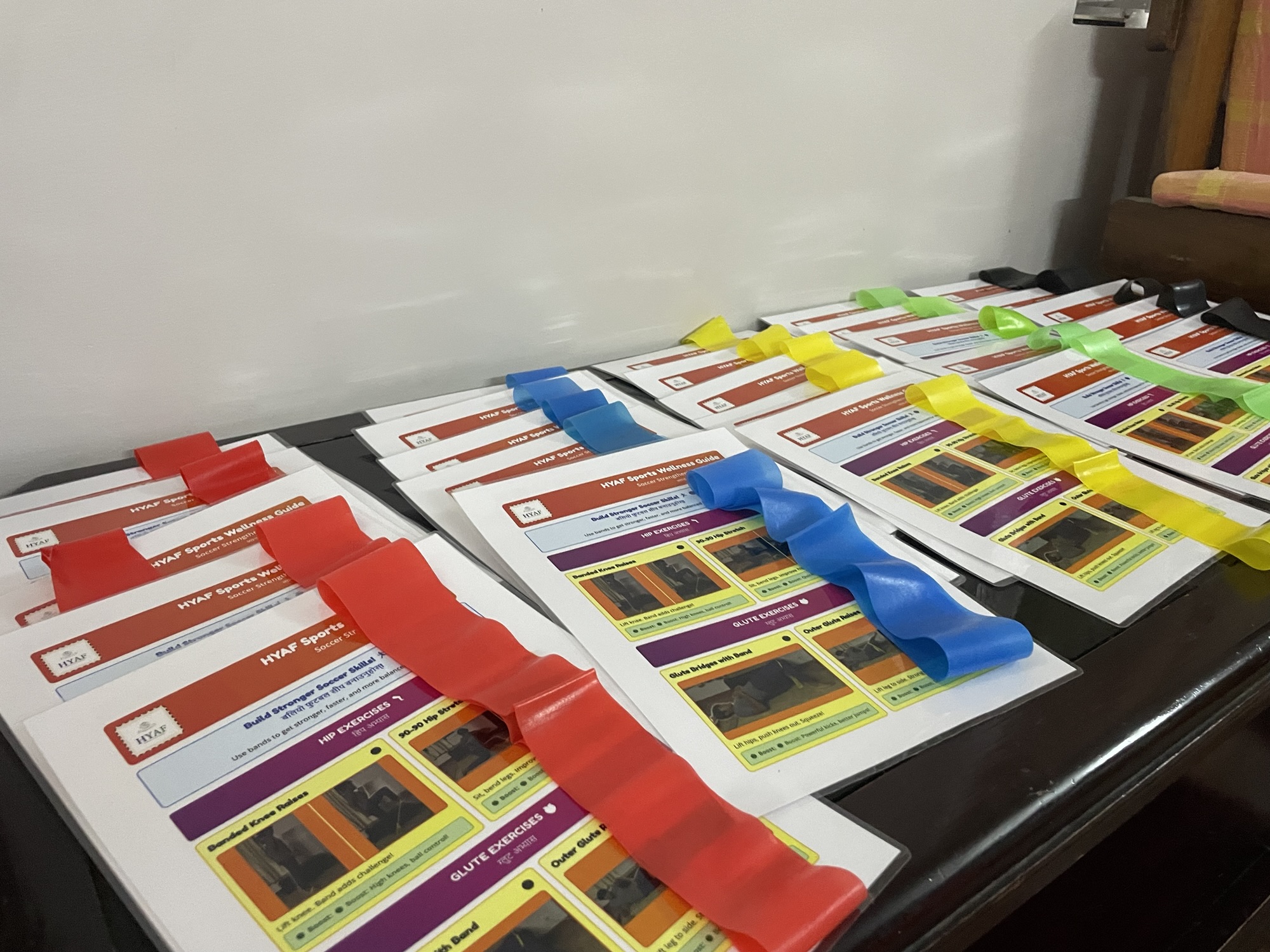 Collection of all of the sheets made for the HYAF sports wellness program